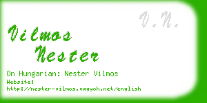 vilmos nester business card